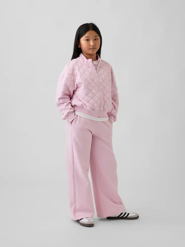 Oversized-Steppjacke mit Reißverschluss für Kinder