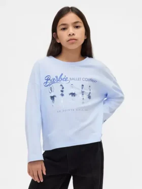 Oversized-T-Shirt für Kinder mit Barbie-Motiv