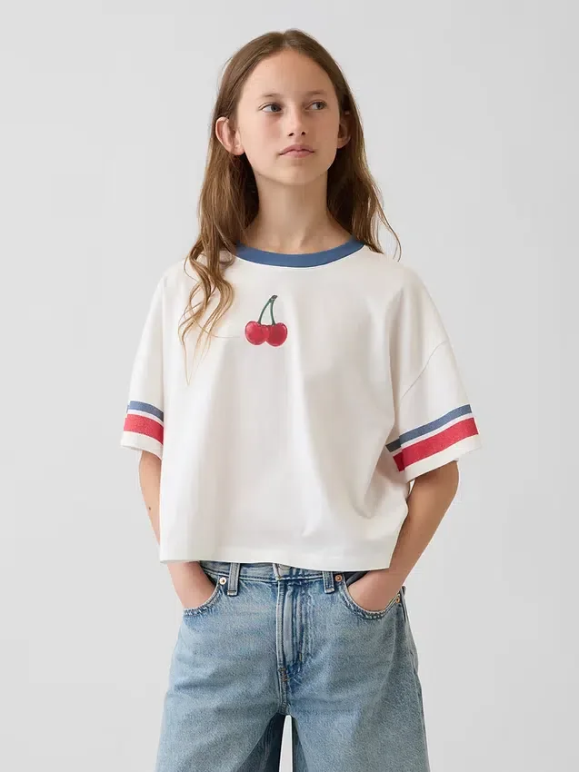 Oversized-T-Shirt für Kinder mit grafischem Print