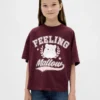 Oversized-T-Shirt mit Grafik für Kinder