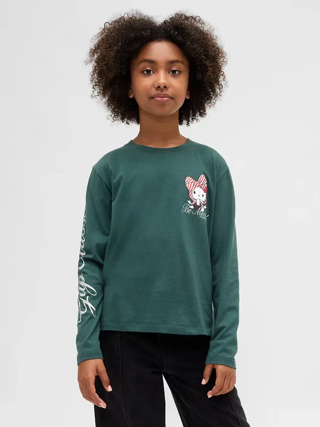 Oversized-T-Shirt mit Grafik für Kinder