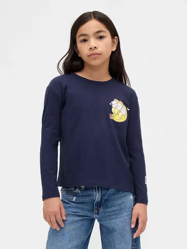 Oversized-T-Shirt mit Grafik für Kinder