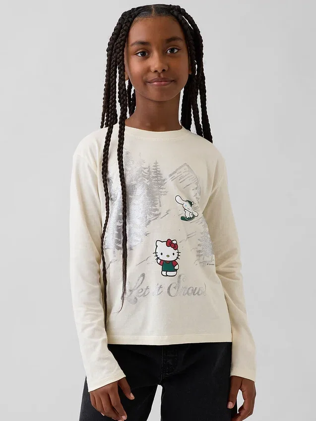 Oversized-T-Shirt mit Grafik für Kinder