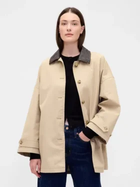 Oversized-Trenchcoat aus Twill