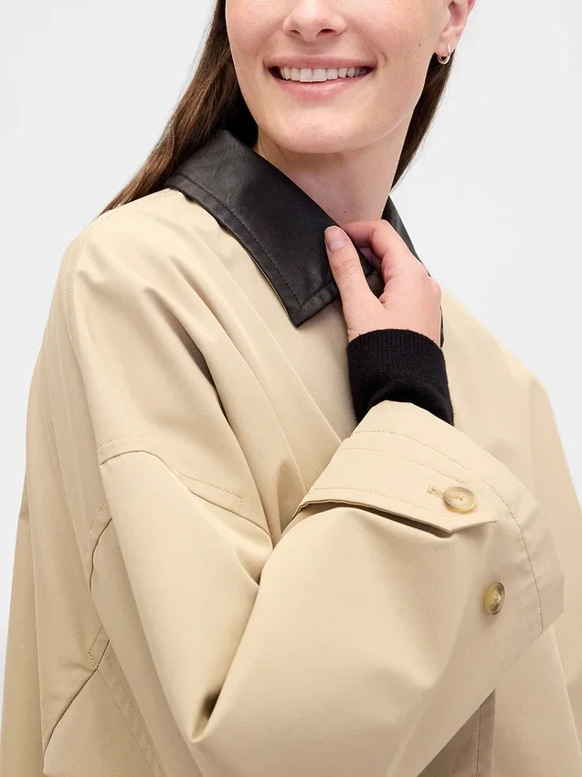 Oversized-Trenchcoat aus Twill
