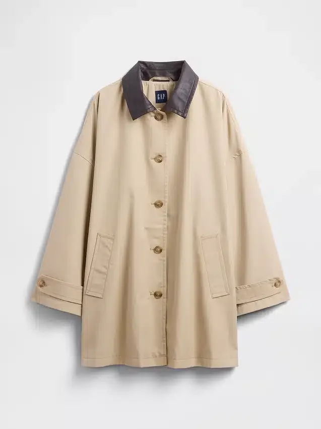 Oversized-Trenchcoat aus Twill