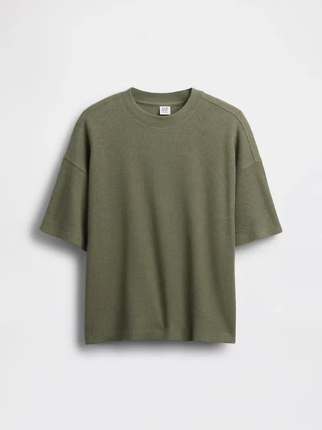 Oversized-Waffel-T-Shirt für Kinder