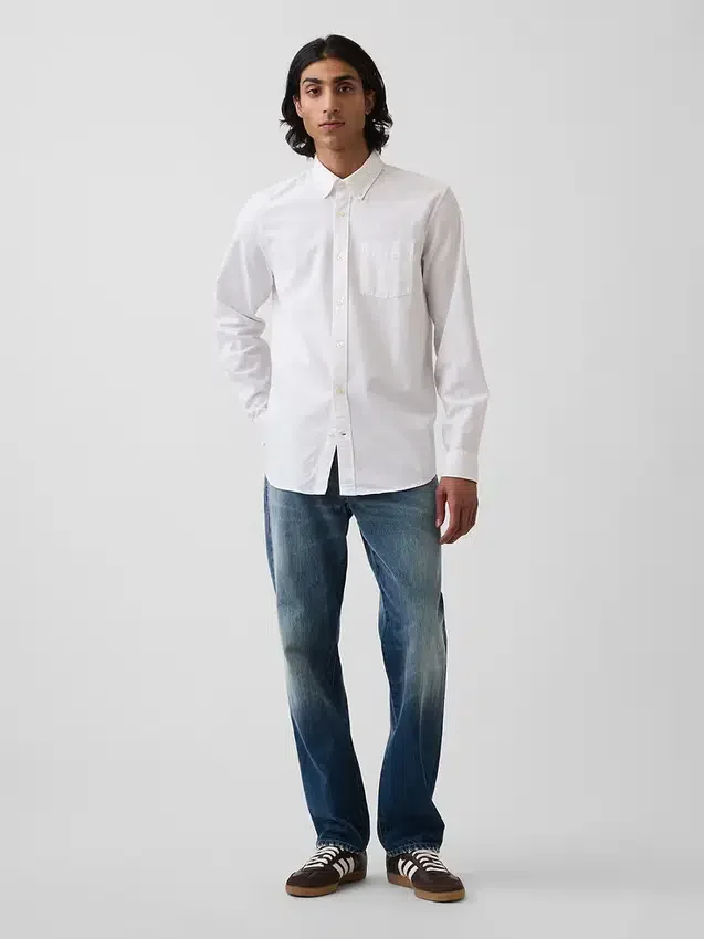 Oxford-Hemd mit Button-Down-Kragen
