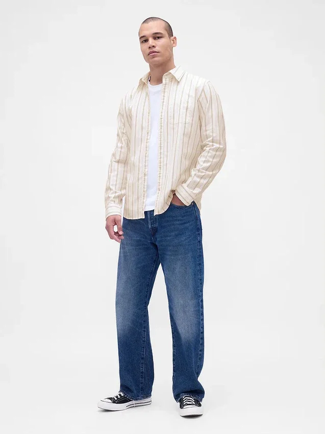 Oxford-Hemd mit Button-Down-Kragen