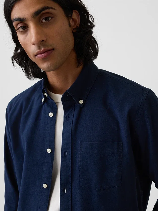 Oxford-Hemd mit Button-Down-Kragen