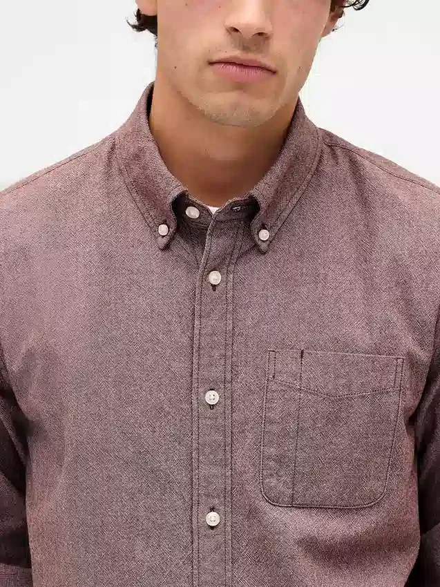 Oxford-Hemd mit Button-Down-Kragen