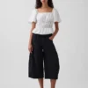 Peplum-Oberteil mit quadratischem Ausschnitt
