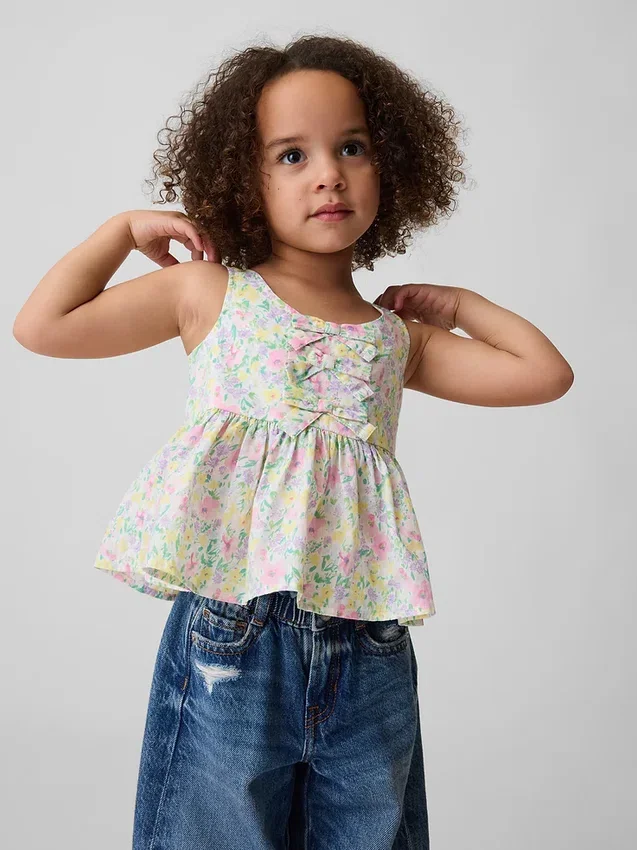 Peplum-Oberteil mit Schleife für Baby & Kleinkind