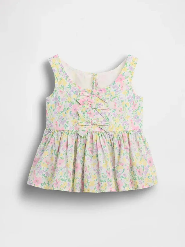 Peplum-Oberteil mit Schleife für Baby & Kleinkind