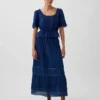 Peplum-Oberteil mit Spitzenbesatz