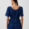 Peplum-Oberteil mit Spitzenbesatz