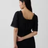 Peplum-Oberteil mit Spitzenbesatz