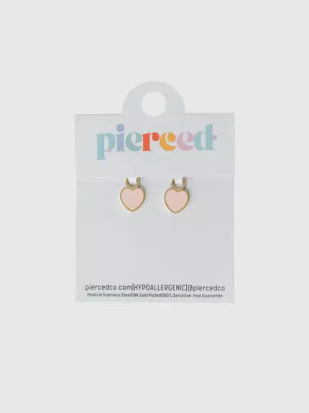 Pierced Co Anhängchen „Peachy Heart“ für Huggie-Ohrringe