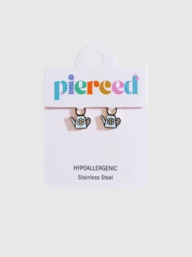 Pierced Co-Anhänger in Gießkannenform für Huggie-Ohrringe