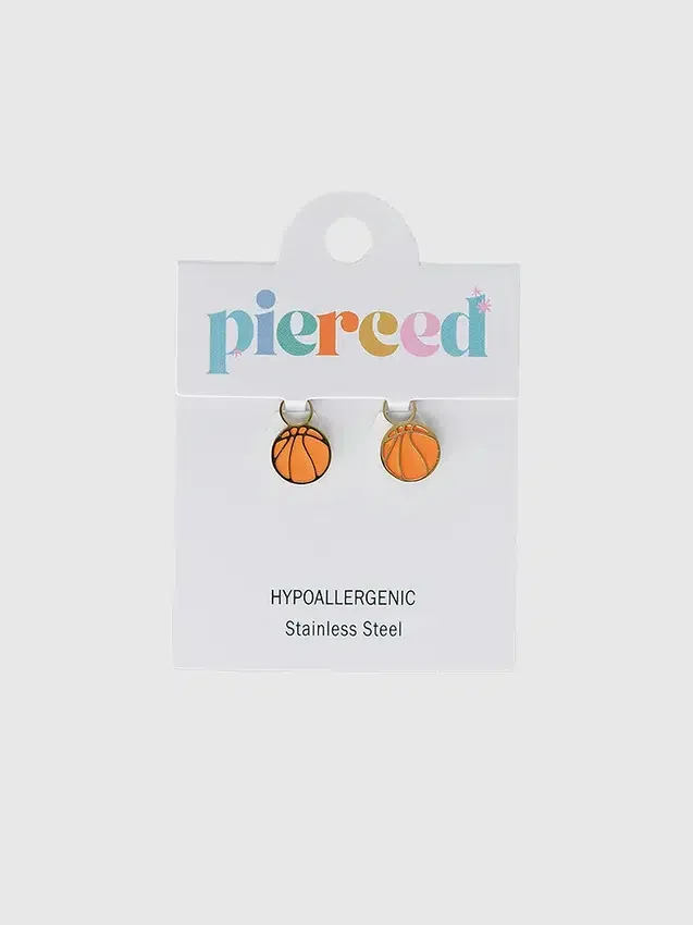 Pierced Co Basketball-Anhänger für Huggie-Ohrringe