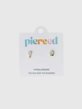 Pierced Co „Birthday Party“-Ohrstecker mit Schraubverschluss