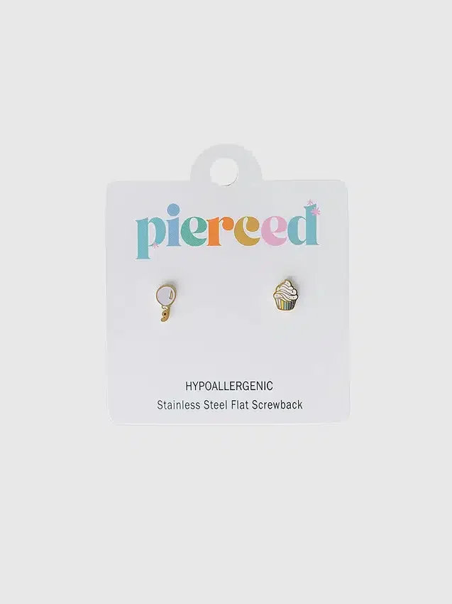 Pierced Co „Birthday Party“-Ohrstecker mit Schraubverschluss
