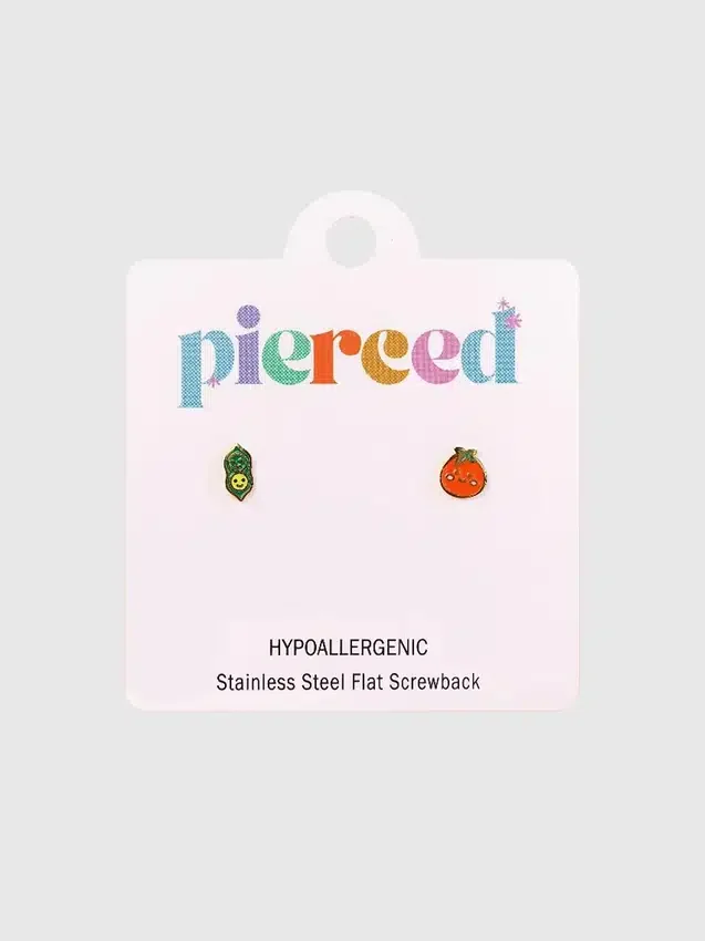 Pierced Co Erbsenschote/Tomate Ohrstecker mit Schraubverschluss