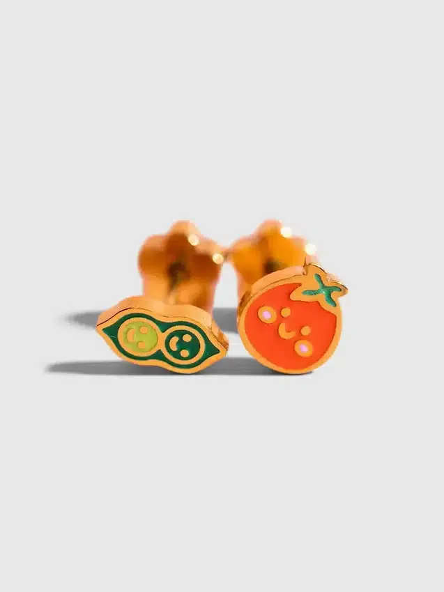 Pierced Co Erbsenschote/Tomate Ohrstecker mit Schraubverschluss