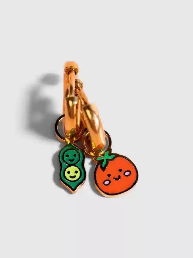 Pierced Co Erbsenschote-/Tomaten-Anhänger für Huggie-Ohrringe