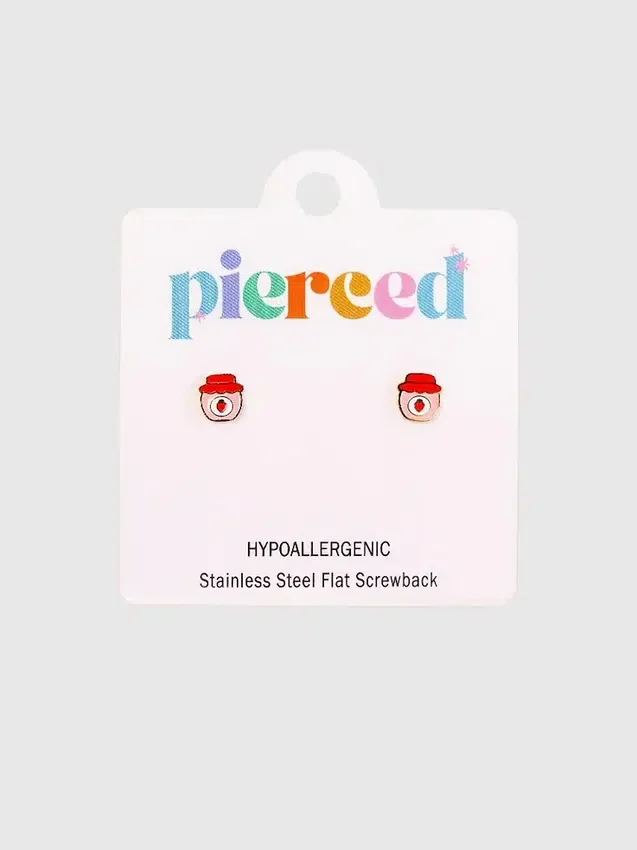 Pierced Co Erdbeer-Marmelade-Ohrstecker mit Schraubverschluss
