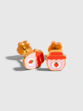 Pierced Co Erdbeer-Marmelade-Ohrstecker mit Schraubverschluss
