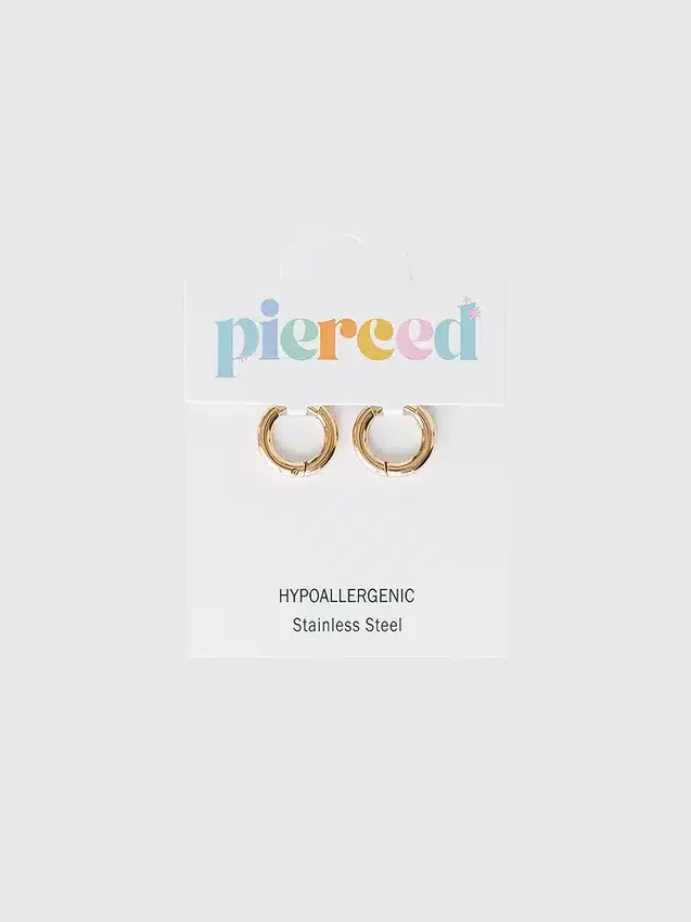 Pierced Co Gold 8 mm Huggie-Ohrringe