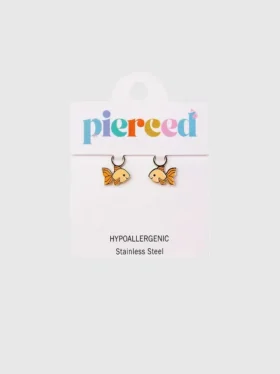 Pierced Co Goldfisch-Anhänger für Huggie-Ohrringe