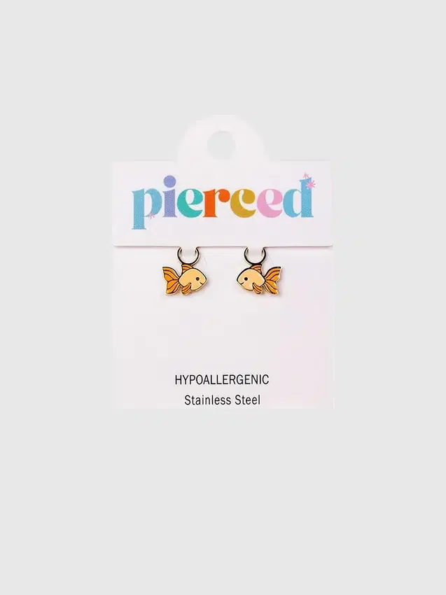 Pierced Co Goldfisch-Anhänger für Huggie-Ohrringe