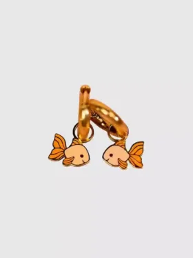Pierced Co Goldfisch-Anhänger für Huggie-Ohrringe