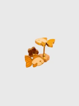 Pierced Co Goldfisch-Ohrstecker mit Schraubverschluss
