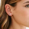 Pierced Co Herz-Duo-Ohrringe mit Schraubverschluss