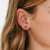Pierced Co Hot Pink Blumen-Ohrstecker