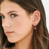 Pierced Co Hot Pink Flower-Anhänger für Huggie-Ohrringe