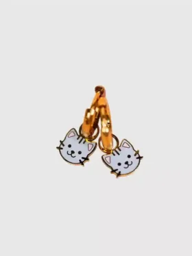 Pierced Co Katzenanhänger für Huggie-Ohrringe