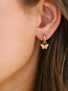 Pierced Co Klassischer Schmetterlingsanhänger für Huggie-Ohrringe