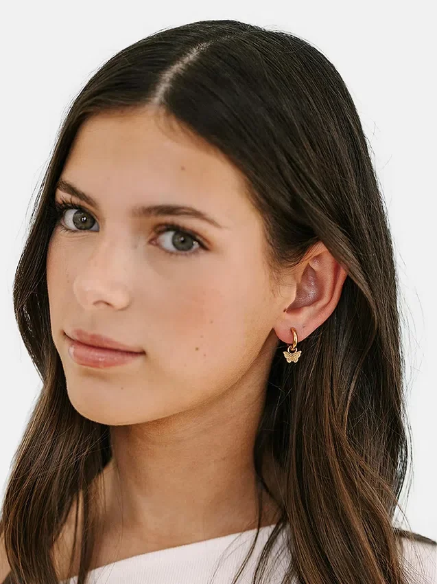 Pierced Co Klassischer Schmetterlingsanhänger für Huggie-Ohrringe