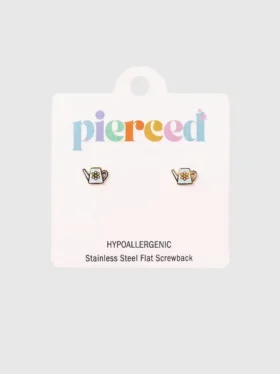 Pierced Co Ohrstecker mit Schraubverschluss in Gießkannenform