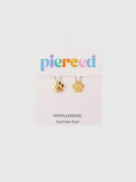 Pierced Co Pfotenabdruck-Anhänger für Huggie-Ohrringe
