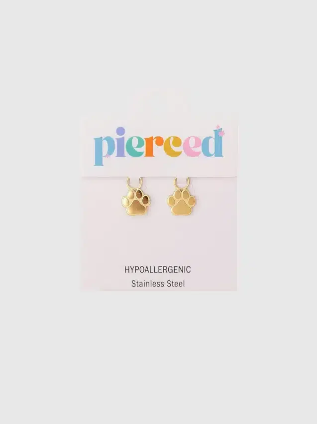 Pierced Co Pfotenabdruck-Anhänger für Huggie-Ohrringe