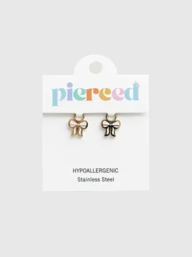 Pierced Co Rosa Schleifen-Anhänger für Huggie-Ohrringe
