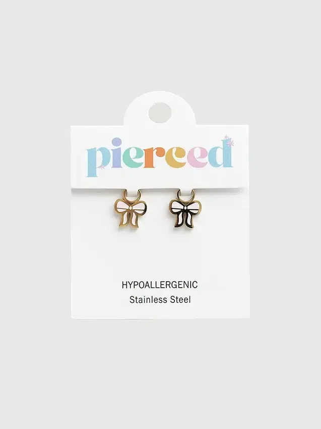Pierced Co Rosa Schleifen-Anhänger für Huggie-Ohrringe