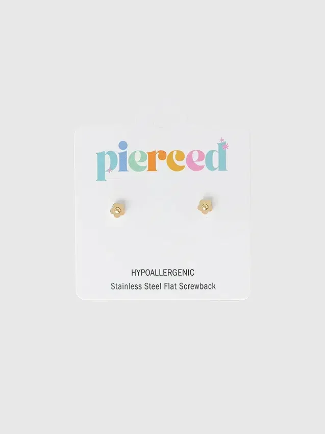 Pierced Co Winzige klassische Blumen-Ohrstecker