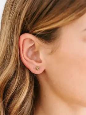 Pierced Co Winzige klassische Blumen-Ohrstecker