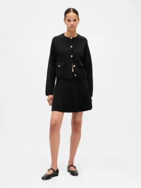 Plissierter Mini-Pullover-Rock
